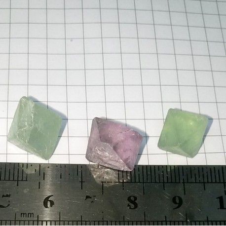 Fluorit Kristalleri - 3 adet