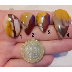 Doğal Mookaite Jasper Kabaşon