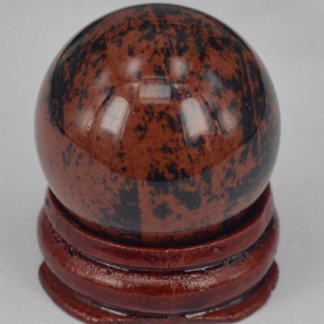 Mahogany Obsidyen Küre + Stand