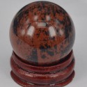 Mahogany Obsidyen Küre + Stand